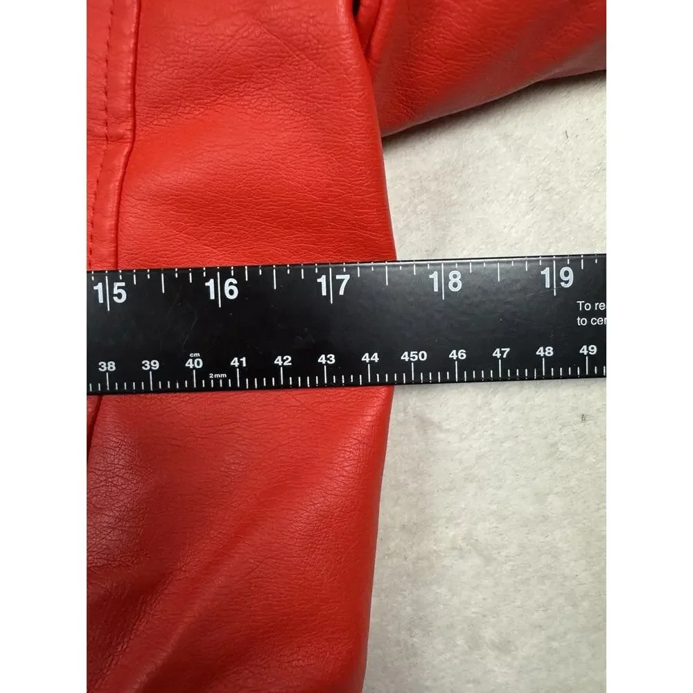 Riverdale South Side Serpents Faux Leather Moto Jacket Women’s Small Red